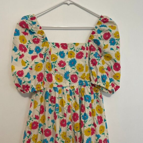 NEW NWT LCW CASUAL / LC WAIKIKI Square Neck Floral Balloon Sleeve Poplin Dress - Picture 13 of 15